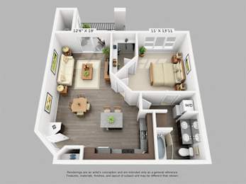 1 bed, 1 bath, 804 sqft, $1,793