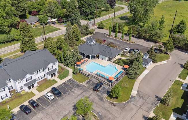Aerial View of Green Meadows