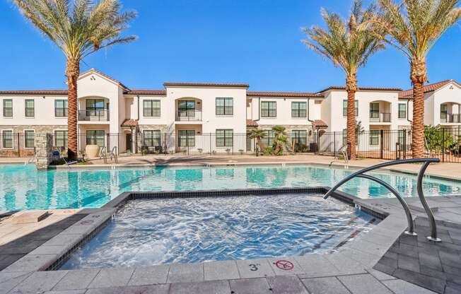 Hot Tub And Pool at Stella Luxury Apartment Homes, San Tan Valley, AZ