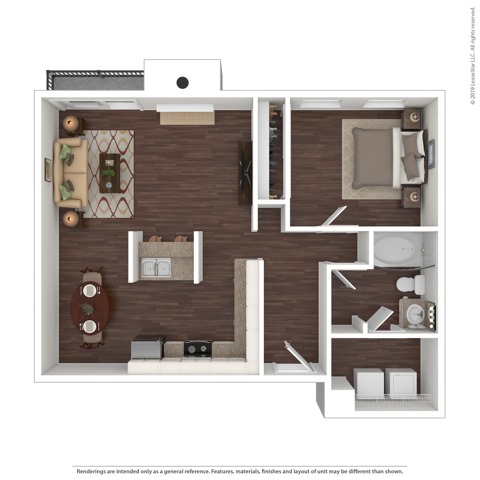 1 Bdrm Floor Plan | 2 Bedroom Apartments In Aurora Co | The Grove at City Center