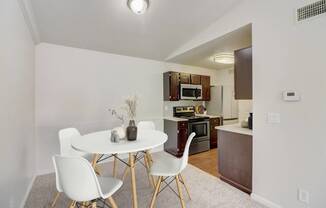 our apartments at the district feature a dining area and kitchen