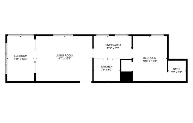 1 bed, 1 bath, $895, Unit Apt 102