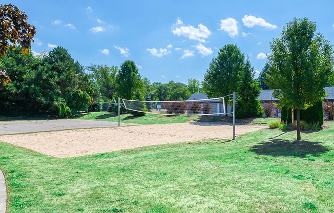 Outdoor sand volleyball court at Waterchase Apartments, Wyoming, Michigan