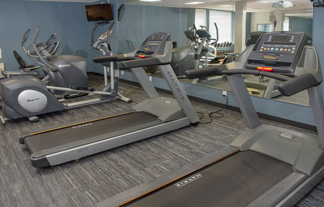 Cardio machines in fitness center at Waterstone Place in Minnetonka