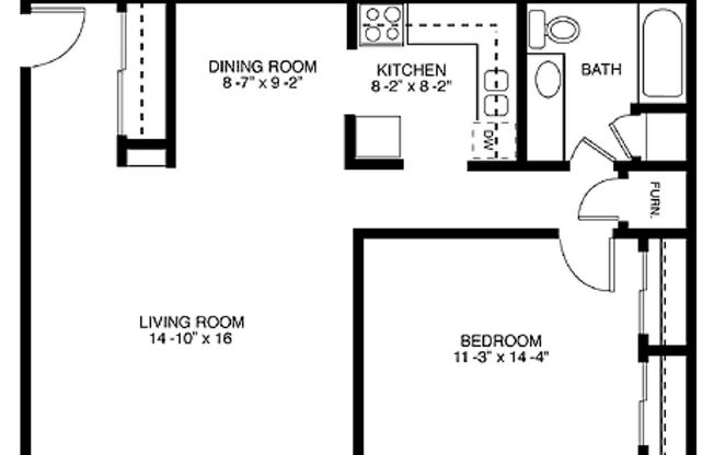 1 bed, 1 bath, 850 sqft, $925, Unit C-71