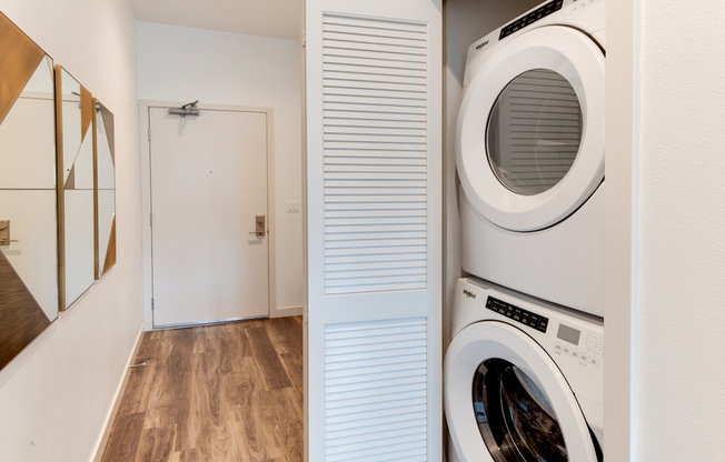 Stackable full size washer and dryers
