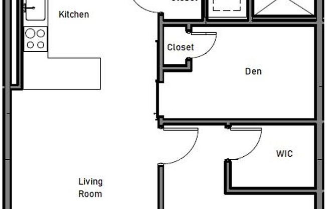 1 bed, 1 bath, 820 sqft, $1,950, Unit 500