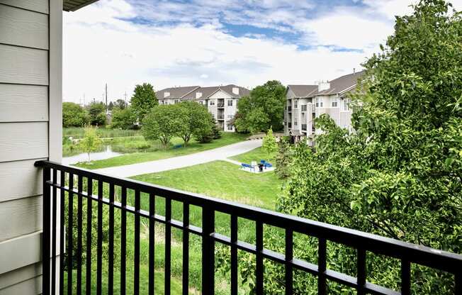 Patio at Autumn Grove Apartments, Omaha, NE, 68135