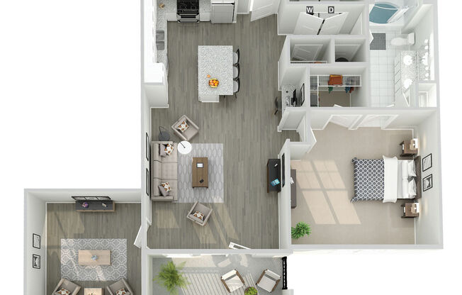 1 bed, 1 bath, 1,156 sqft, $1,852