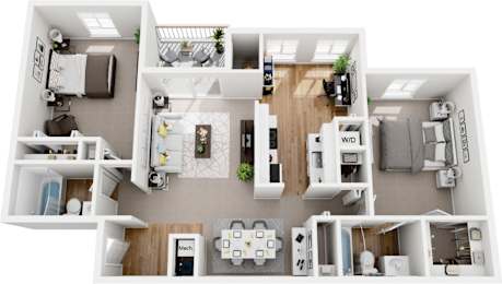 2 beds, 2 baths, 1,000 sqft, $2,540