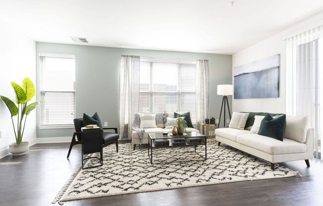 Large Living Room at The Whit Apartments, Indianapolis, IN
