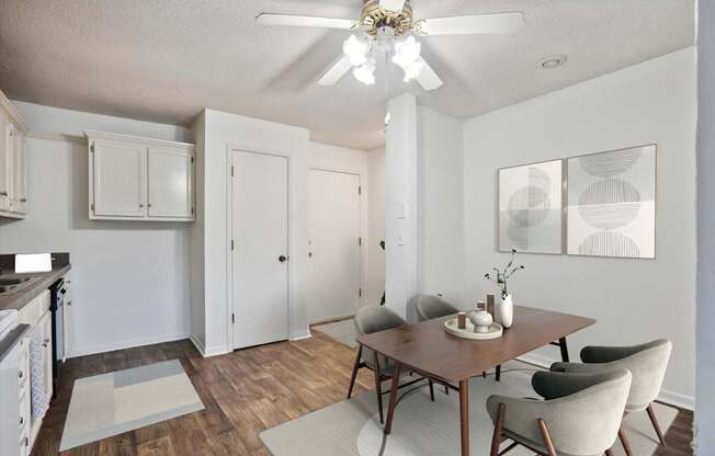 Separate Dining Area With Wood-Style Floors