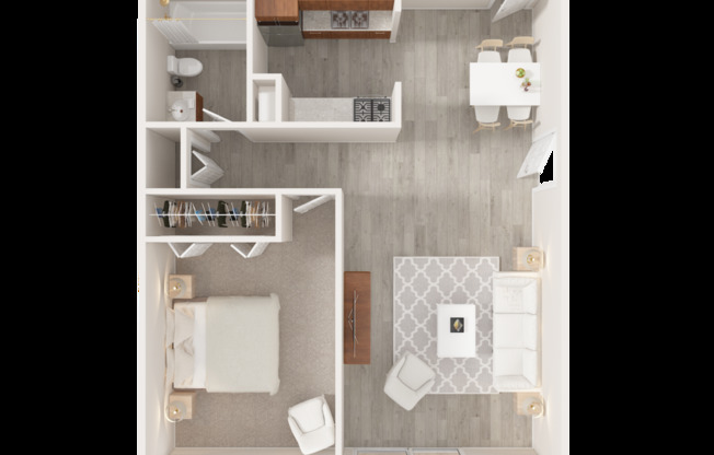 1 bed, 1 bath, 630 sqft, $1,260