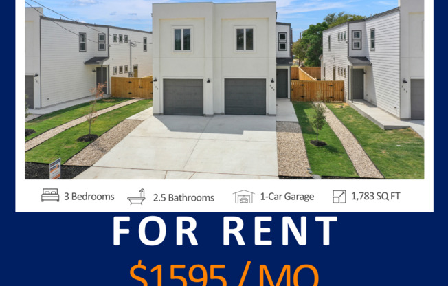 Free Month of Rent For A Spacious and Modern Duplex!