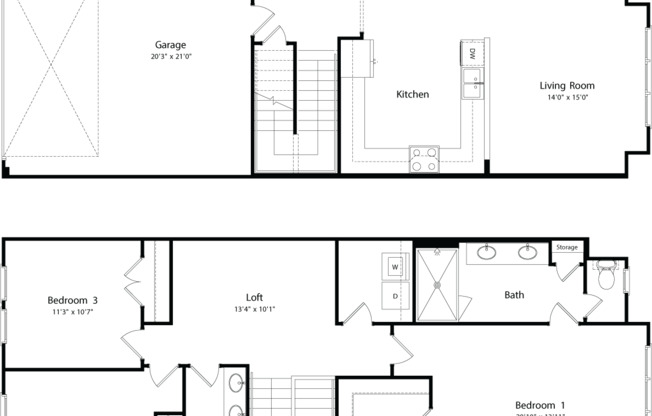 3 beds, 3 baths, 1,845 sqft, $2,883, Unit 713