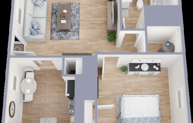 1 bed, 1 bath, 600 sqft, $1,050