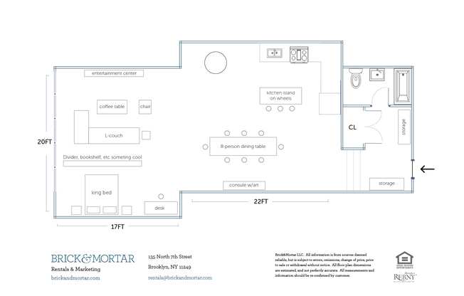 1 bed, 1 bath, 1,000 sqft, $6,000, Unit 308