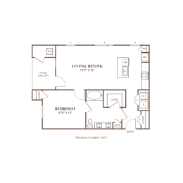 1 bed, 1 bath, 875 sqft, $1,495