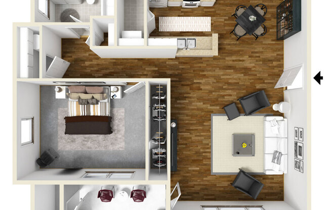1 bed, 1 bath, 854 sqft, $1,665