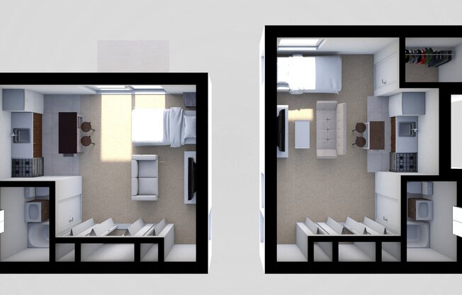 Studio, 1 bath, $1,034