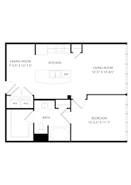 1 bed, 1 bath, 702 sqft, $1,540