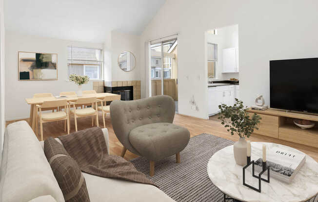 Living Room with Hard Surface Flooring