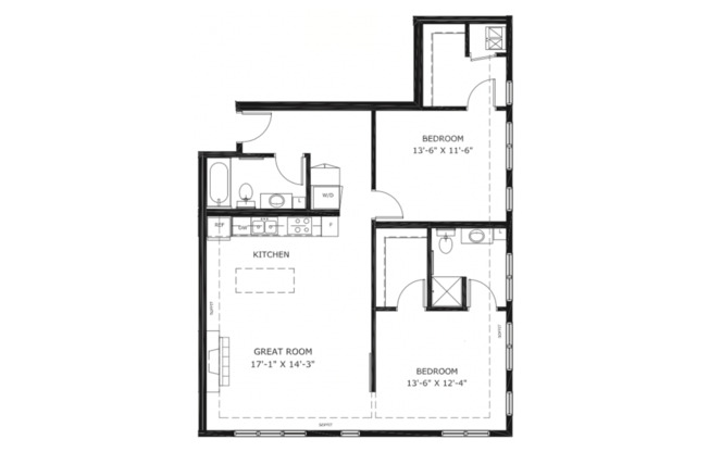 2 beds, 2 baths, 1,161 sqft, $2,995, Unit 302