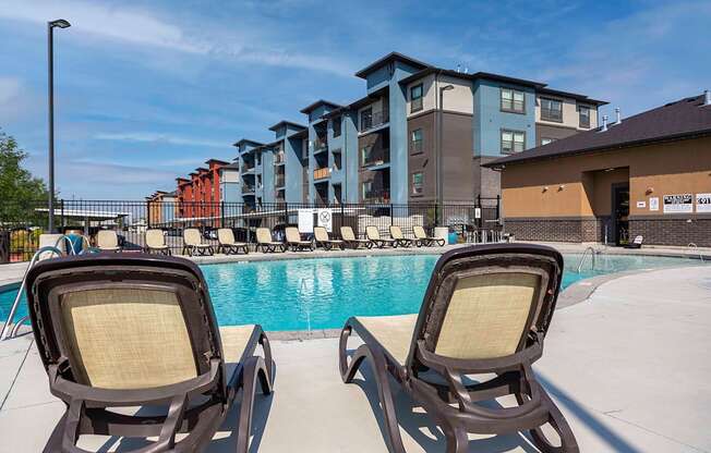 our apartments showcase an unique swimming pool