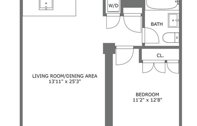 1 bed, 1 bath, 847 sqft, $4,695, Unit 3-C