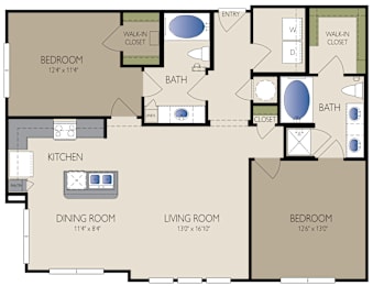 2 beds, 2 baths, 1,176 sqft, $1,939