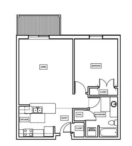 1 bed, 1 bath, $1,215