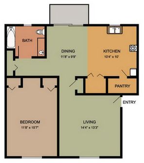 1 bed, 1 bath, 700 sqft, $1,399