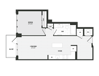 1 bed, 1 bath, 725 sqft, $2,145