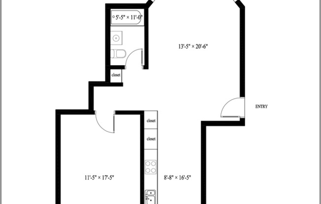 1 bed, 1 bath, 535 sqft, $1,995, Unit 2247-49-3J