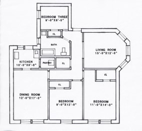 3 beds, 1 bath, $2,975