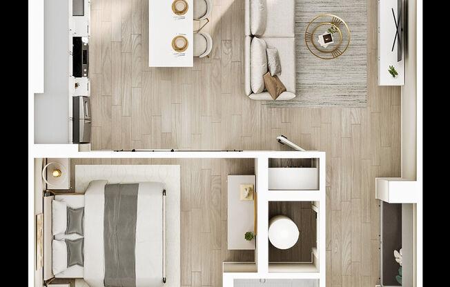 1 bed, 1 bath, 877 sqft, $2,096