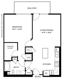 1 bed, 1 bath, 954 sqft, $3,700