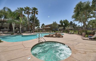 Spa and pool at Desert Sage Apartments in Goodyear Arizona
