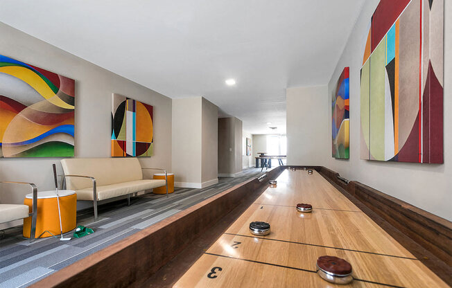 Shuffleboard at Aster Apartments, Beachwood, OH