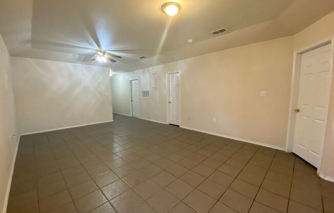 Ceramic Tile Throughout (No Carpet) / Covered Patio with Large Backyard/ CISD