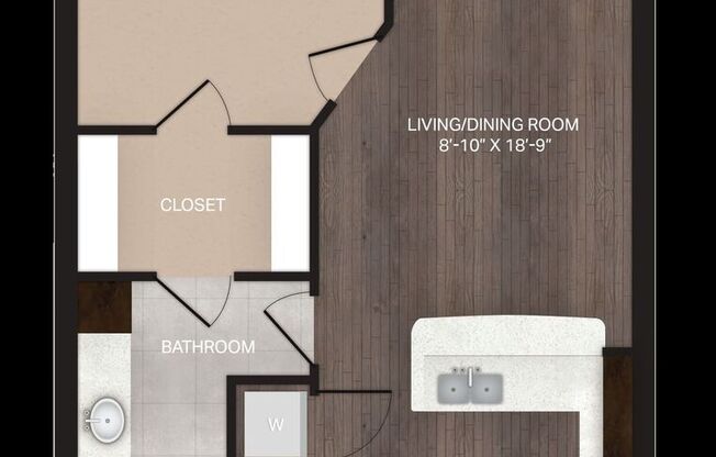 1 bed, 1 bath, 658 sqft, $1,603