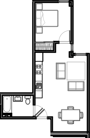 1 bed, 1 bath, 510 sqft, $3,310, Unit 480 Potrero Ave, Unit 202