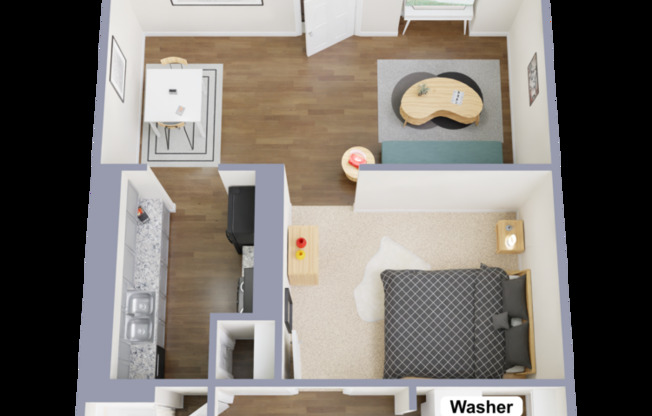 Studio, 1 bath, 525 sqft, $959