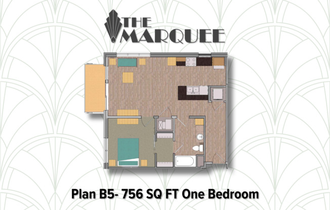 1 bed, 1 bath, 756 sqft, $1,715, Unit #501