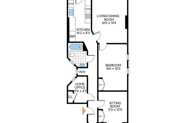 3 beds, 1 bath, 1,450 sqft, $5,500, Unit 2