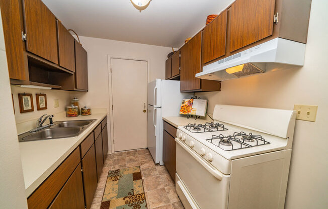 Stove Gas Range at Brookside Apartments, Springfield, MI, 49037