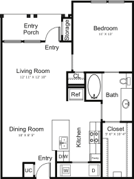 1 bed, 1 bath, 737 sqft, $1,660