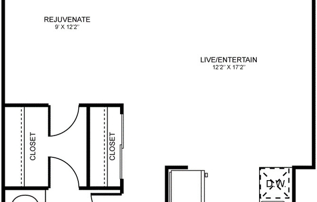 Studio, 1 bath, 600 sqft, $1,445
