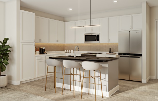 We offer two kitchen scheme options - here is color scheme A.
