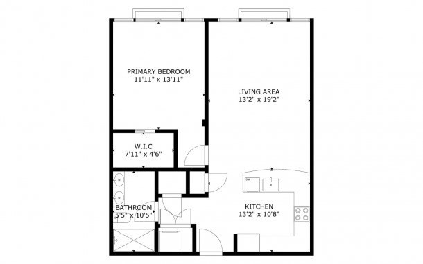 1 bed, 1 bath, 857 sqft, $3,200, Unit 14